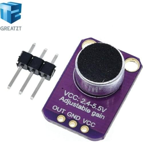 GY-MAX4466 MAX4466 Electret Microphone Amplifier Module Adjustable Gain OUT GND VCC Amplifier Board 2.4-5V DC For Arduino