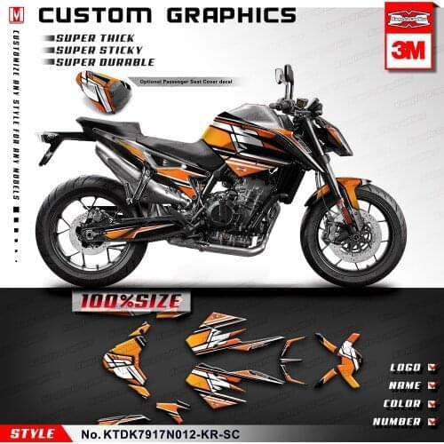 KUNGFU GRAPHICS Motorbike Decoration Vinyl Wrap Kit Full Sticker Set for 790 2017 2018 2019 2020 Style no. KTDK7917N012-KR-SC