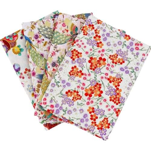 Bronze Cotton Fabric Japanese Style Kimono Fabric For Garment And Woman Dress And DIY TJ8692