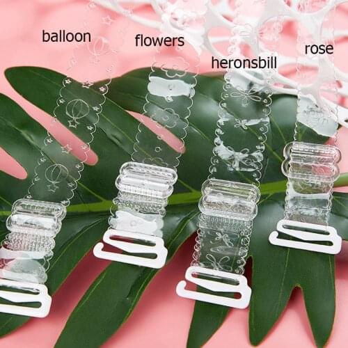 Summer Women Elastic Non Slip Bra Straps Metal Buckle Adjustable Invisible Bra Strap Women Shoulder Belt Transparent Bra Straps