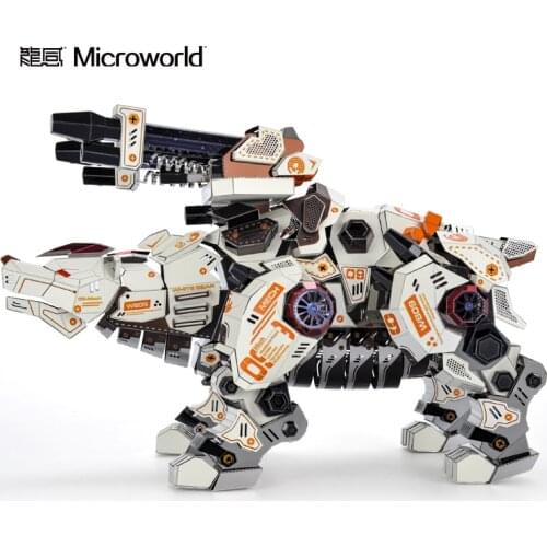 2020 new Microworld 3D metal puzzle Bear Treasure King Model kits DIY Laser Cut Jigsaw Model gift For Children Educational Toys