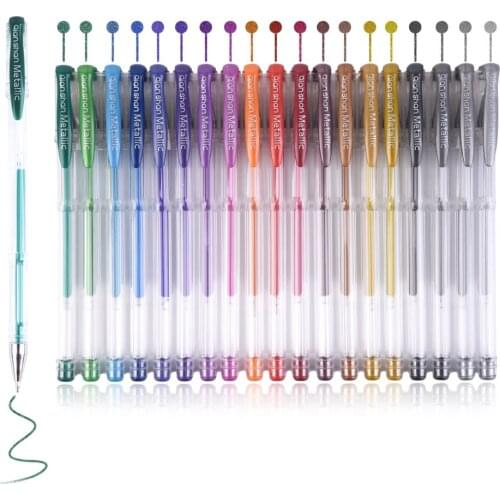 60 Colors Gel Pens Set Refills Gel Ink Pen Metallic Pastel Neon Glitter Sketch Drawing Color Pen School Stationery