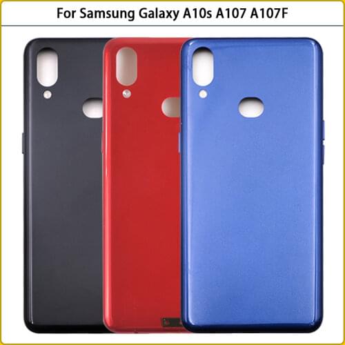 For Samsung Galaxy A10s A107 A107F A107FD A107M Plastic Housing Case Battery Back Cover Back Door Logo Replace