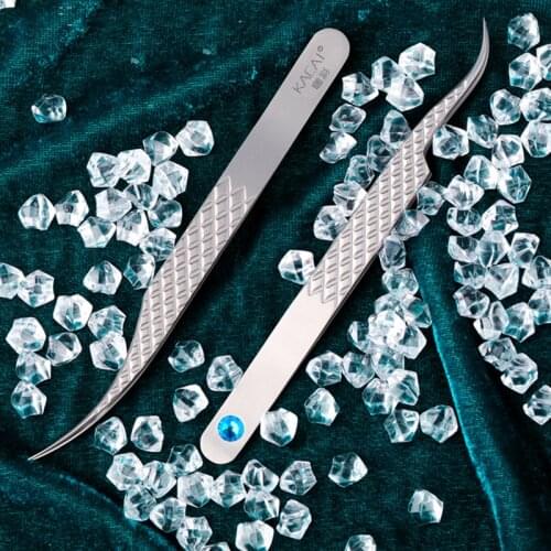 Eyelash tweezers titanium alloy smart tweezers High Precision lashes tweezers preservative pincet professional make up tool