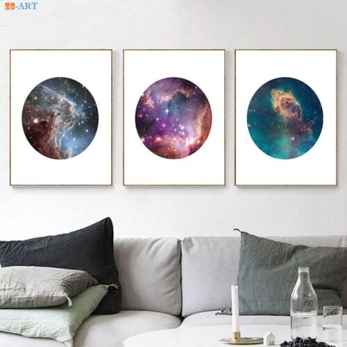 Hubble Telescope Space Prints Galaxy Universe Poster Canvas Painting Wall Art Wall Pictures for Living Room Home Office Decor