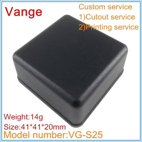 10pcs/lot extruded injection junction box ABS plastic material project case 41*41*20mm with screws for control product