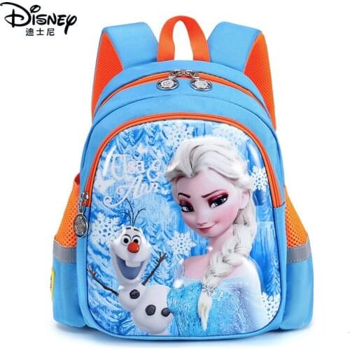 Disney Frozen Princess Backpack Large Capacity Girls Handbag Students Backpack Waterproof Women Cute Fashion Bags