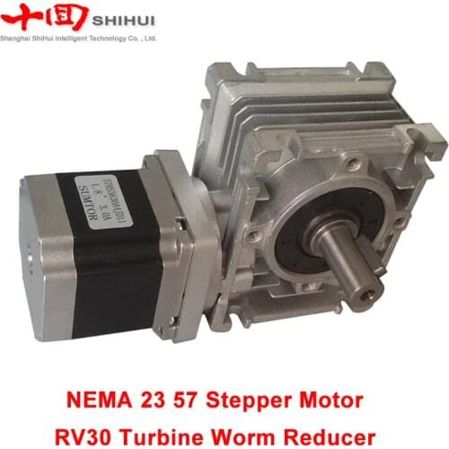 NEMA2357-56/76/112 Stepper Motor And RV30/RV40 Large Torque 1:5/1:10/1:60 Turbo-Worm Gear Reducer Set For CNC Kit Control System