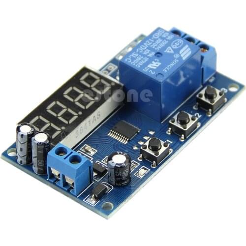 1pc DC 12V LED Display Digital Delay Timer Control Switch Module PLC Automation Dropshipping
