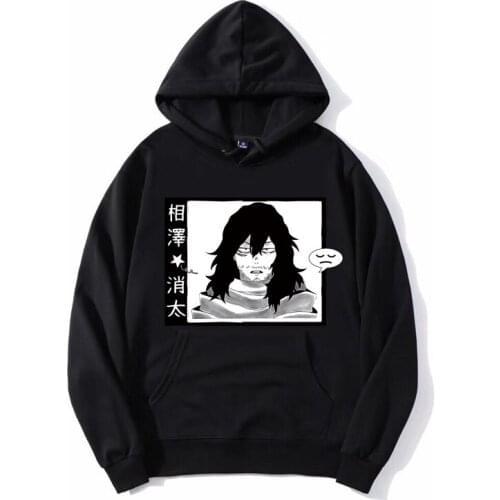 Unisex Sleepy Shota Aizawa hoodie My Hero Academia Boku No Hero Anime Men Hooded Sweatshirt Fleece Hoodies Harajuku Streetwear