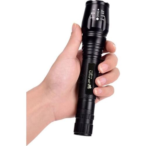 Outdoor Portable Led flashlight zoomable cree xml t6 torch lamp camping waterproof bike flash light 18650 battery lanterna