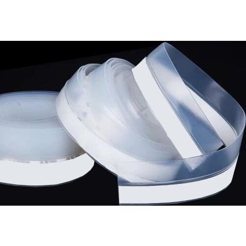 1M Door Seal Bottom Windows Self Adhesive Soundproof Doors Silicone Rubber Seal Strip Weatherstrip Bar Window Sealing Films