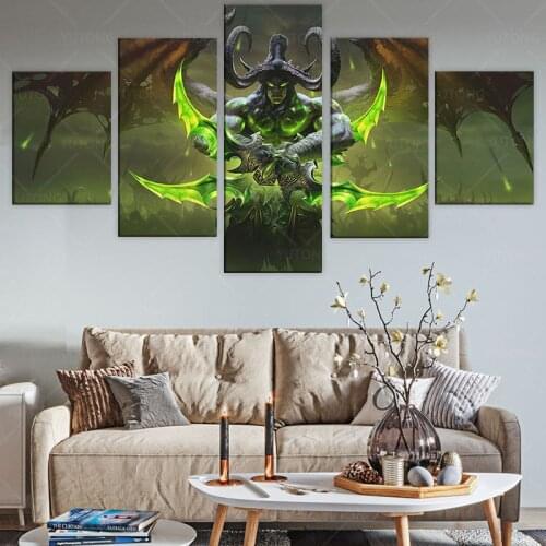 Vidoe Game Illidan Stormrage WOW Poster Video Abstract Home Decoration Handsome Game Wall Art Pictures for Boys Room Decor