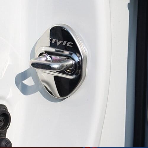 Interior Accessories for Honda Civic 10th Gen 2016 2017 2018 2019 2020 2021 Car Door Lock Buckle Protector Cover Sticker styling