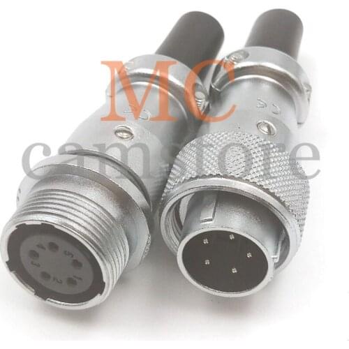 WEIPU WS16 TQ ZYB 5 pin waterproof connector, aviation power cable plug socket connector, 5A industrial connector cable to cable