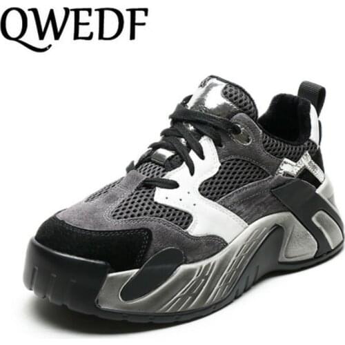 2019 Vulcanized Shoes Sneakers Woman Flats Platform Casual Autumn Bling Female Fashion Lace Up Walking Ladies Footwear X11-88