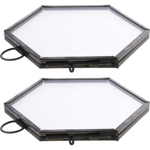 2 Pieces Modern Photo Picture Hexagon Frames ing Home Decor