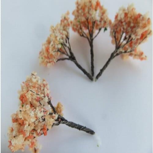 2018 NEW 6.5CM wire pink and white Model Trees For Railroad House Park Street Layout Green landscape Scene Scenery