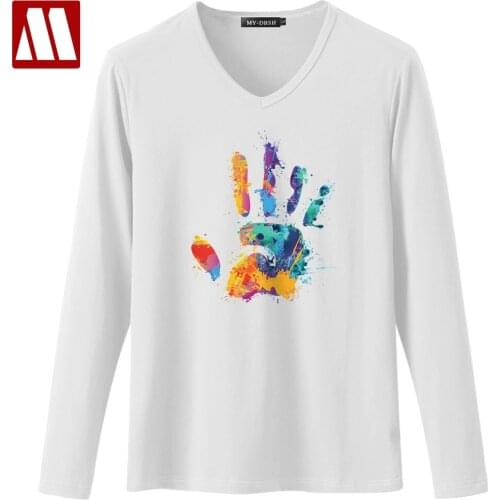 2021 New Mans full sleeved t-shirts Skyrim Dark Brotherhood We Know Hand elastic cotton fashion men t shirt Male Sportwear