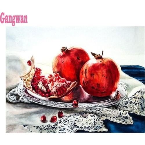 5D DIY full square diamond painting mosaic Pomegranate Fruit diamond rhinestone embroidery cross stitch full display home decor