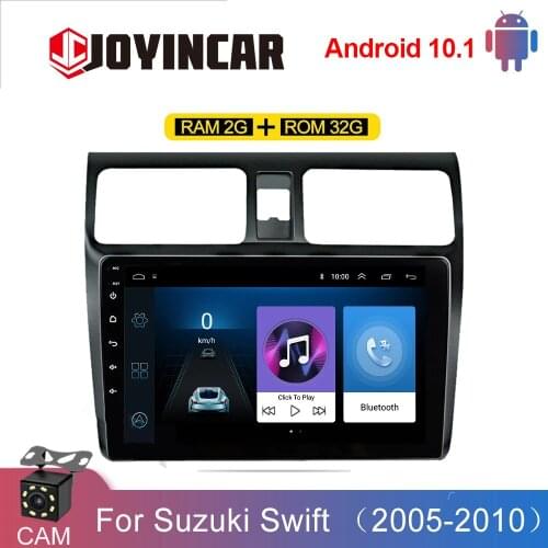 JOYINCAR Android 10.1 2Din 2GB+32GB Car Radio For Suzuki Swift 2005-2010 Stereo GPS Navigation Multimedia Video MP5 Player