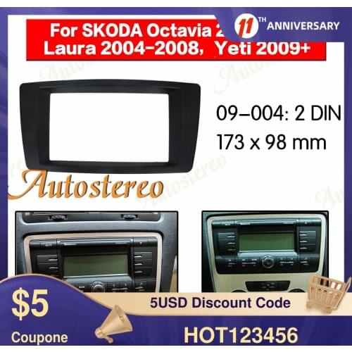 Car Fascia Dash Kit Panel Frame For Car Radio Audio Player Trim Panel Kit for 2007 Skoda Octavia Laura Yeti Stereo Dashboard