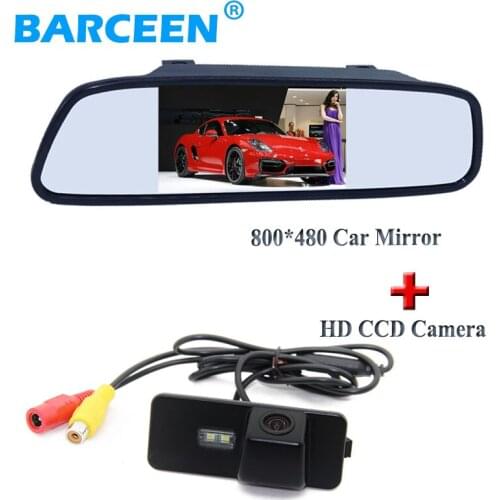 170 angle car rear view parking camera+4.3" car mirror for Volkswagen VW Magotan PASSAT CC /Golf 5/ POLO hatchback / Jetta