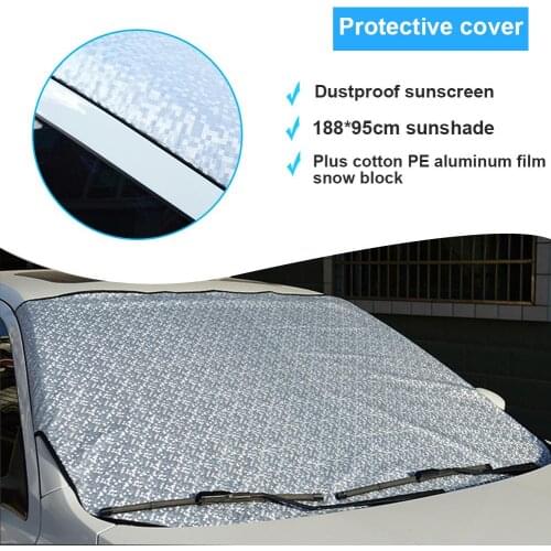 Car Windshield Snow Cover Anti-Wind Weatherproof UV Sun Rain Snow Dust Protection Front Windshield Protectors Cover