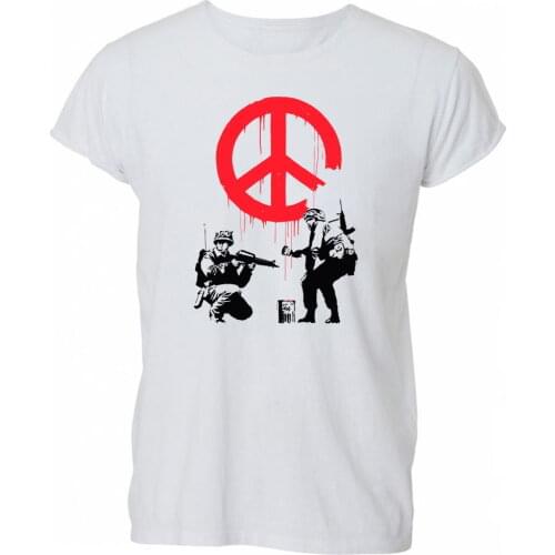 2019 Summer Fashion Casual Men O-Neck T Shirt War Soldiers Peace Art Graffiti T Shirt Tshirt Mens Womens Gift