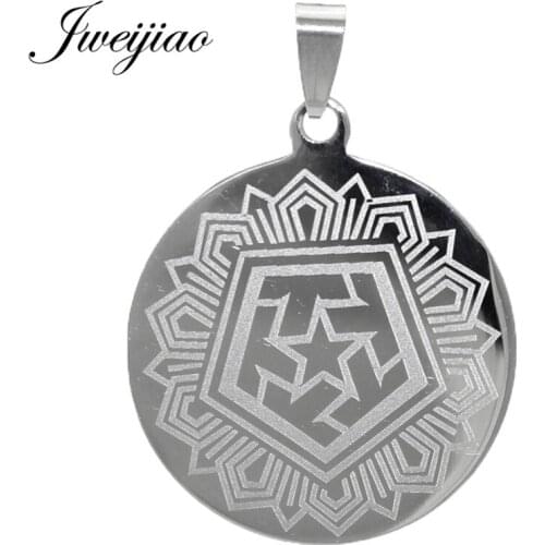 JWEIJIAO Indian Tribal Totem Necklace Keychain Pendant Accessories Stainless Steel Tag Charms DIY Jewelry PT08