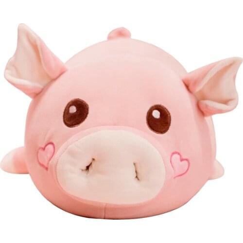 Creative pink pig plush toy lovely cartoon love pig very soft doll throw pillow toy birthday gift h0079