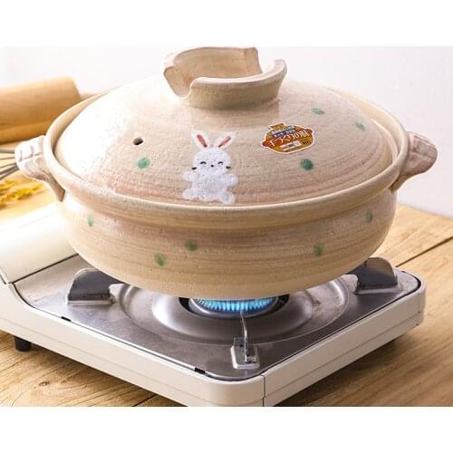 Gas Stove Ceramic Soup Pot With Lid Kitchen Ceramic Stew Cooking Pot Kitchen Cookware Cacerolas Utensilios De Cocina Cookware BC