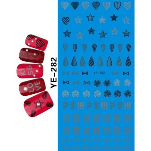 UPRETTEGO NAIL ART BEAUTY WATER DECAL SLIDER NAIL STICKER LOVE POEM ALPHABET LETTER YE279-284
