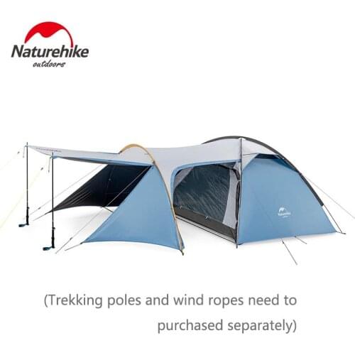 Naturehike Knight Camping Tent Large Space 3 Persons Travel Windproof Rain Tent NH19G001-Y