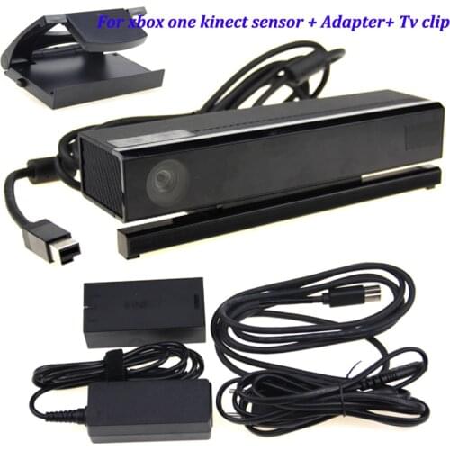 New For Xbox One S kinect Sensor with USB Kinect Adapter 2.0 3.0 For Xbox One Slim for Windows PC kinect adapter +TV Clip