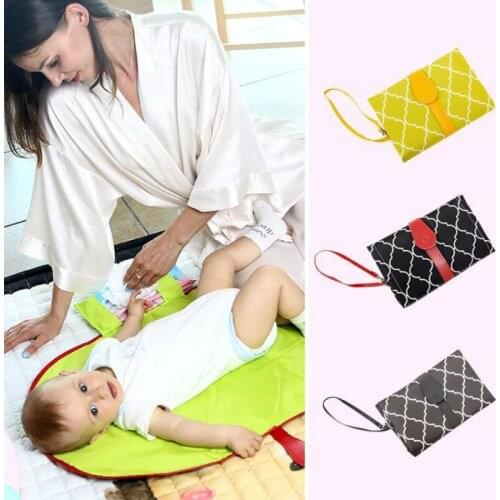 New Pattern Printing Multifunctional Portable Baby Diaper Pad Outdoor Travel Baby Diaper Changing Mat Waterproof Baby Wipes Bag