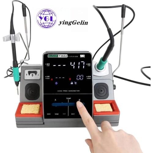 SUGON T3602 Soldering station with 2 soldering tips for Mobile Phone Repair