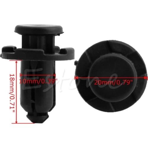 20 pcs Car Plastic Rivets Fastener Fender Retainer Push Black Clips 10 mm For Forester Legacy Outback