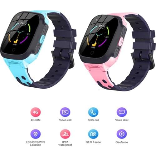 4G Camera Video Call Kids Smart Watch Waterproof GPS LBS WIFI Tracker Thermometer Mobile Watch Voice Chat Child Smart Watch