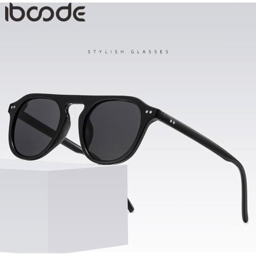 Iboode Round Frame Sunglasses Men Women Fashion Vintage Driving Sun Glasses High Quality UV400 Colorfu Goggle Shades Eyewear New