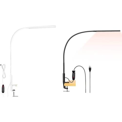 LED Desk Lamp, Swing Arm Table Lamp With Clamp, Flexible Gooseneck Task Lamp, Eye-Caring Architect Desk Light