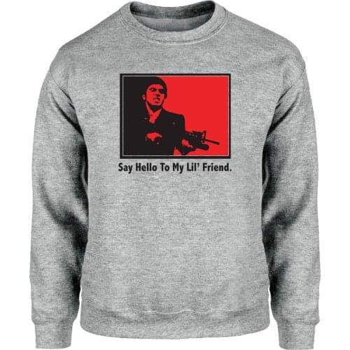 SCARFACE Say Hello To My lil Friend Hoodies Sweatshirts Movie Crewneck Sweatshirt Hoodie Winter Autumn Fleece Warm Sportswear