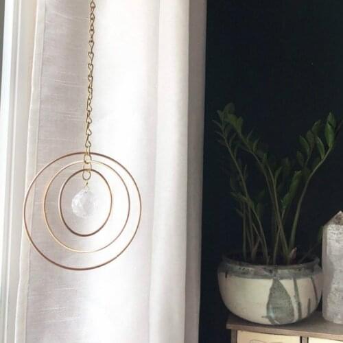 Tri-Sphere Sun Catcher, Swarovski Crystal, Rainbow Maker, Window Crystal Handmade Sun Catcher