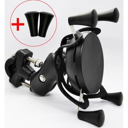 Motorcycle Bicycle Handle Bar Rail Mount Bar Mount Clamp Universal Phone Holder Stand for 4-6 inch Cell Phone and GPS