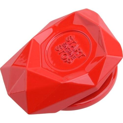 Universal Red Car Metal Alloy Engine Start Stop Push Button Ignition Switch Decorative Protection Cover Trim Sticker Accessories