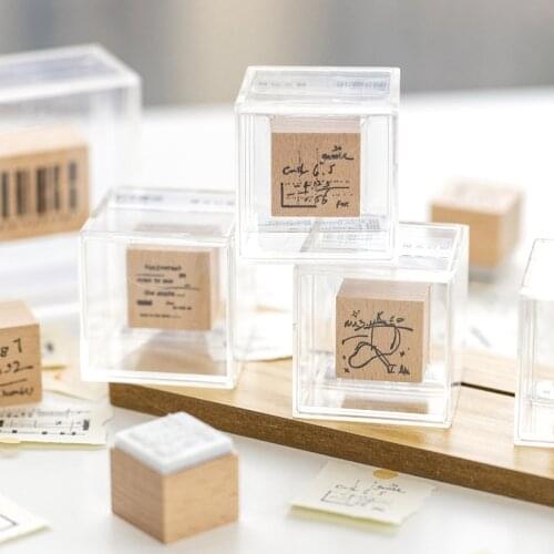 Vintage Collage Fragment Wooden Rubber Stamp Set for DIY Scrapbooking Cards Decoration Embossing Craft Standard Stamp