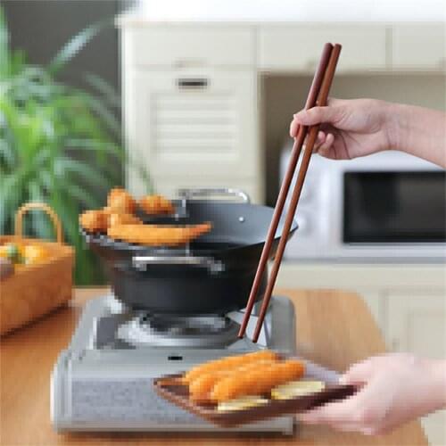 VOGVIGO 42cm Length long size Deep Fry Kitchen Tools Noodle Chopsticks Food Sticks Chinese Style Lengthen Hot Pot Wooden Cooking