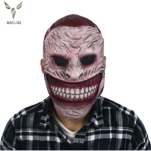 WAYLIKE Grinning Clown Latex Mask Cosplay Halloween Easter Horror Props Adult Latex Mask