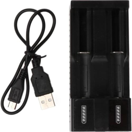 Battery Charger USB Charging 5V 1A Rechargeable 18650 26650 14500 10440 Li-on Batteries 2 Slots Portable Dropshipping