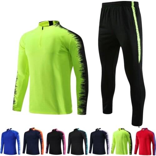 Winter Kids Soccer Jerseys Sets Long Sleeve Jacket Survetement Football Kit Men Football Tracksuits Running Jackets Uniforms Set